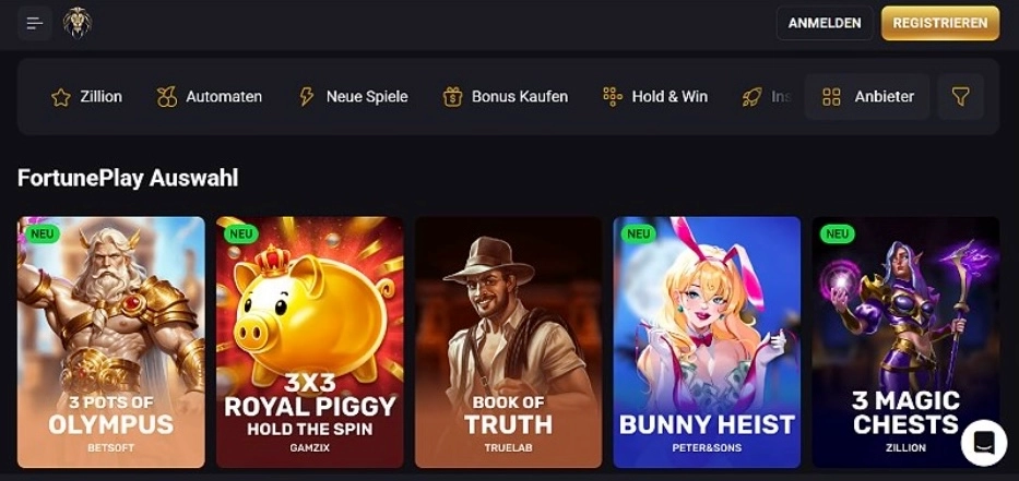 4. FortunePlay – Für Spieler, die maximale Abwechslung suchen – Bestes Online Casino Österreich