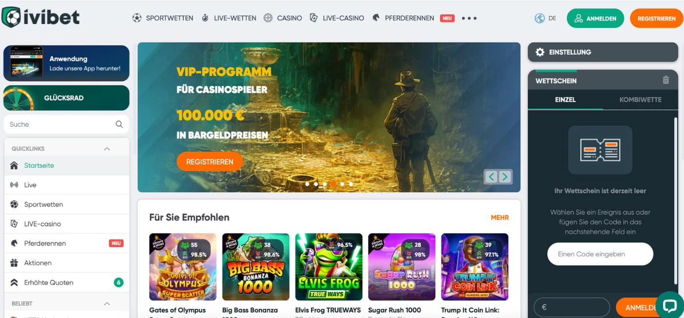IviBet Casino: 3% Slot und Live-Casino Cashback – Online Casino Österreich